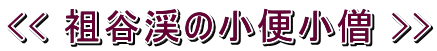 << 祖谷渓の小便小僧 >>